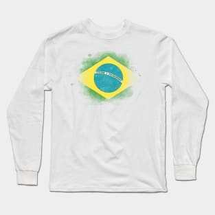 Brazil watercolor flag Long Sleeve T-Shirt